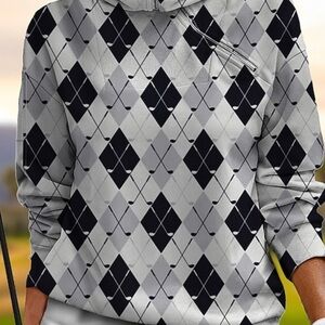 ACEGOLFS Argyle Zip-Up Sweater